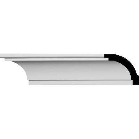 Ekena Millwork SAMPLE - 1 1/2"H x 1 1/2"P x 2 1/4"F x 12"L Tyrone Smooth Crown Moulding SAMPLE-MLD01X01X02TY